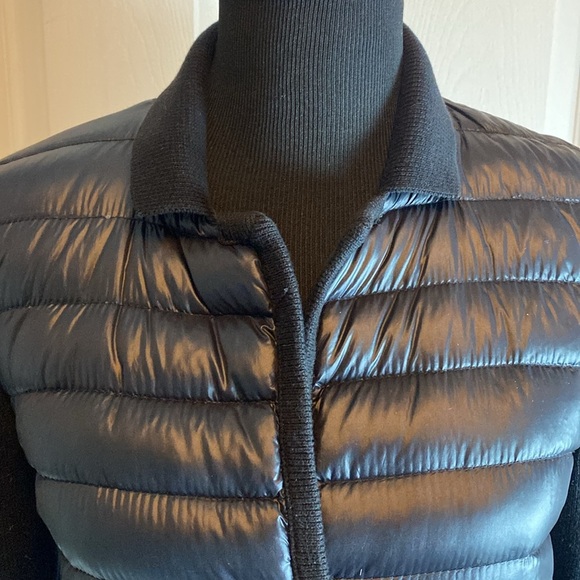 Lauren Ralph Lauren Black Puffer Sweater Coat Sz M - Picture 2 of 12